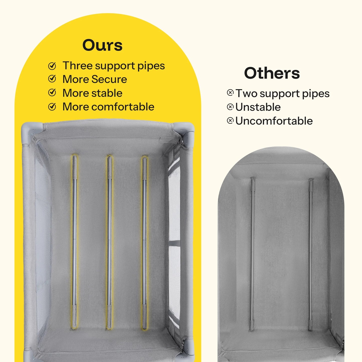 5 in 1 Portable Playard and Bassinet Bedside Sleeper for Newborn to Toddler, Unisex, Gray