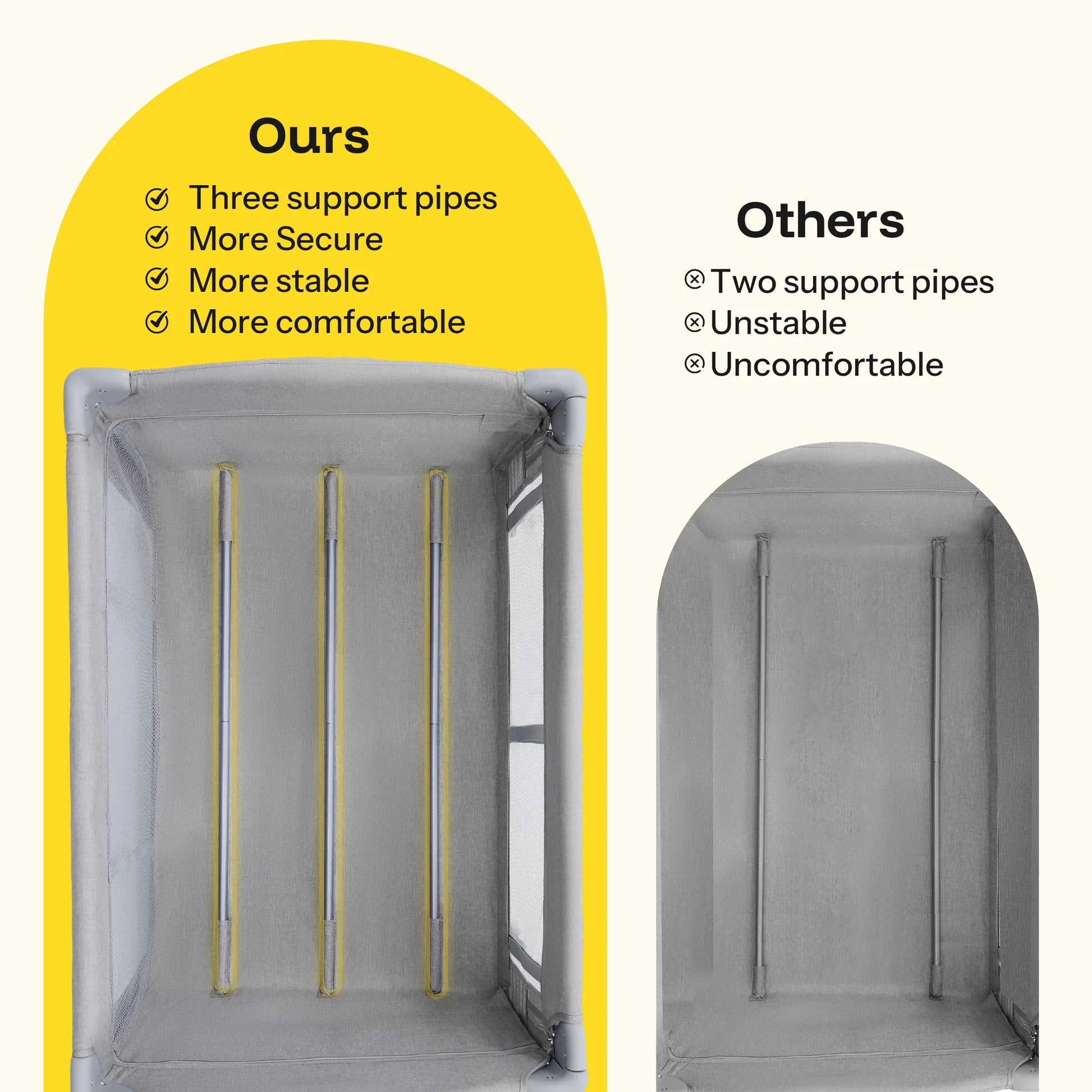 5 in 1 Portable Playard and Bassinet Bedside Sleeper for Newborn to Toddler, Unisex, Gray