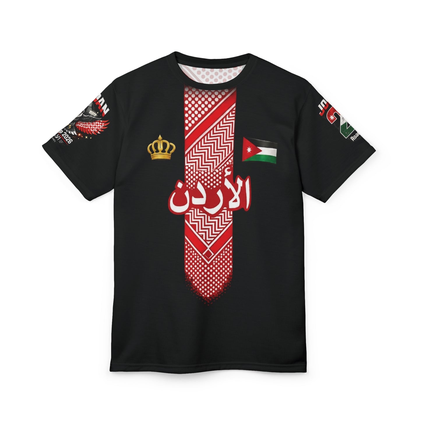 Cultural Heritage Unisex Tee - Celebrating Jordanian Pride in balck