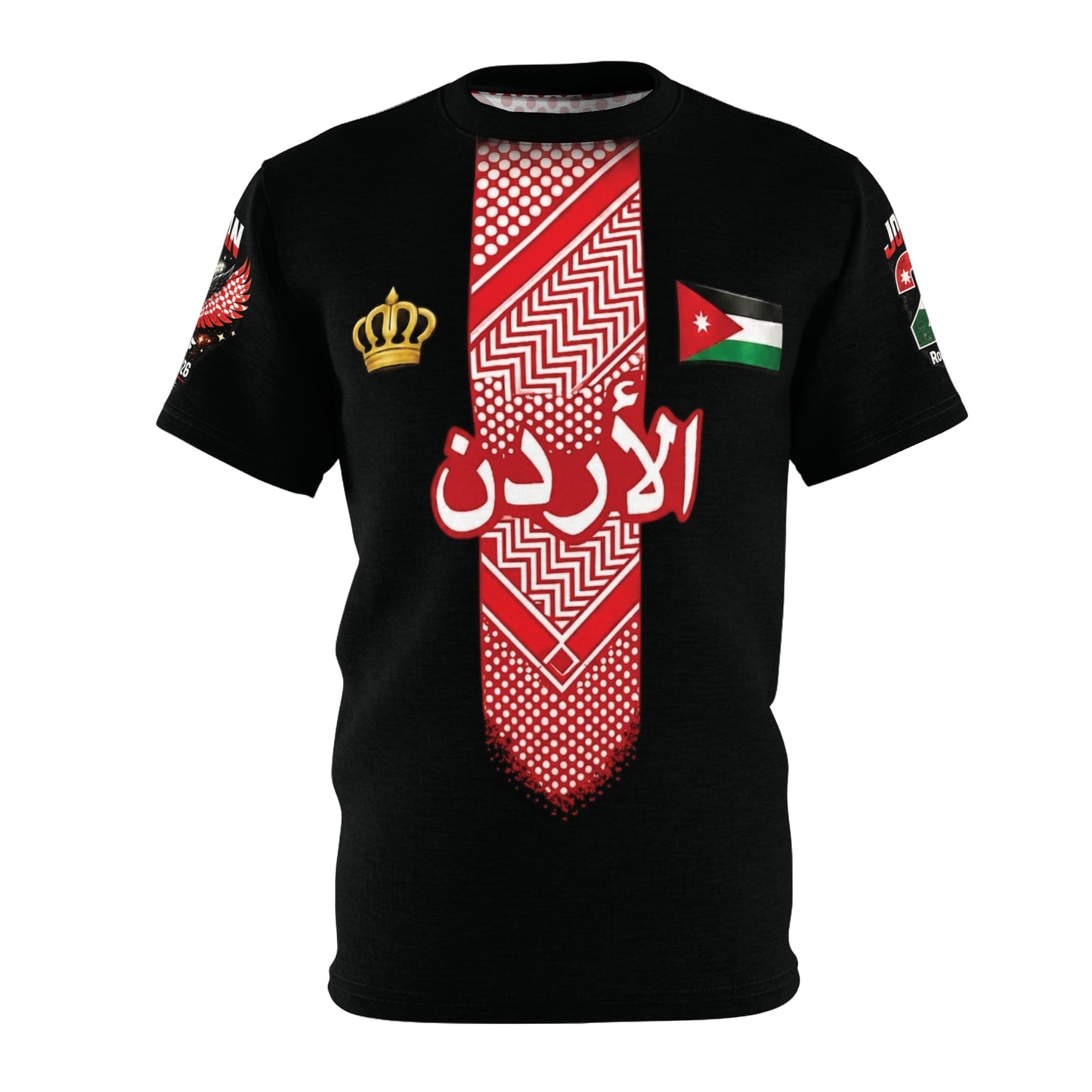 Cultural Heritage Unisex Tee - Celebrating Jordanian Pride in balck