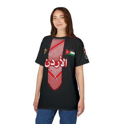 Cultural Heritage Unisex Tee - Celebrating Jordanian Pride in balck