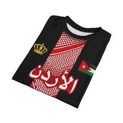 Cultural Heritage Unisex Tee - Celebrating Jordanian Pride in balck