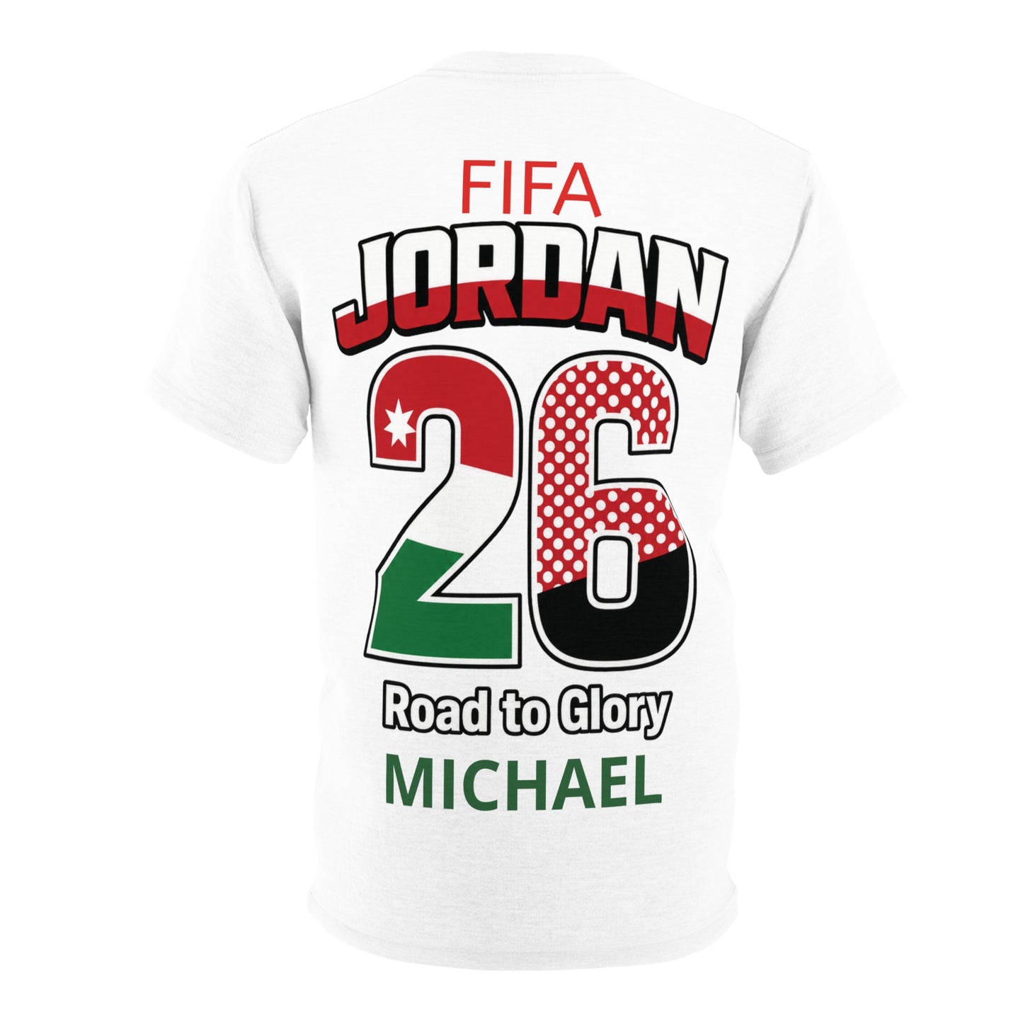 FIFA World Cup "Jordan" - Personalized Name in White