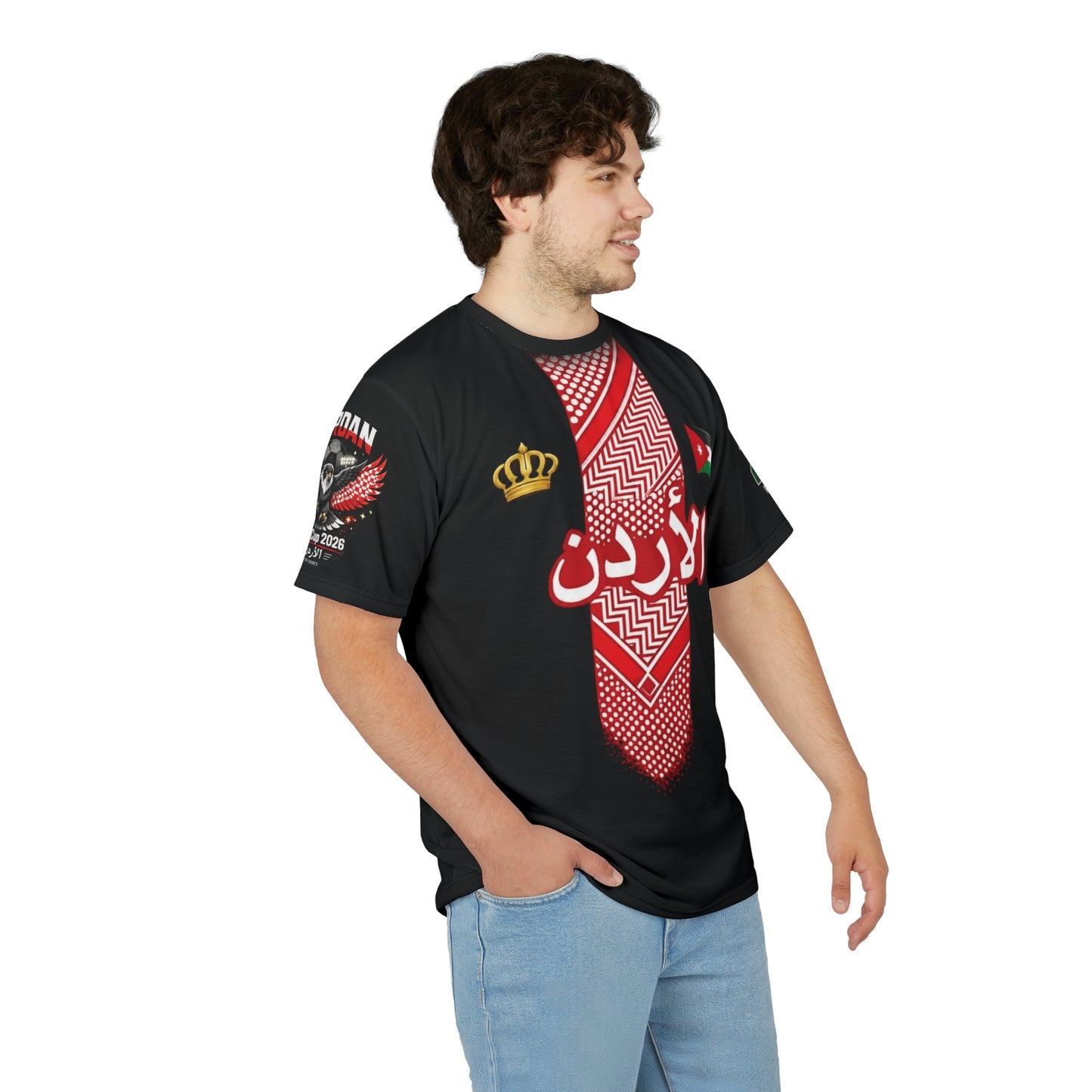Cultural Heritage Unisex Tee - Celebrating Jordanian Pride in balck