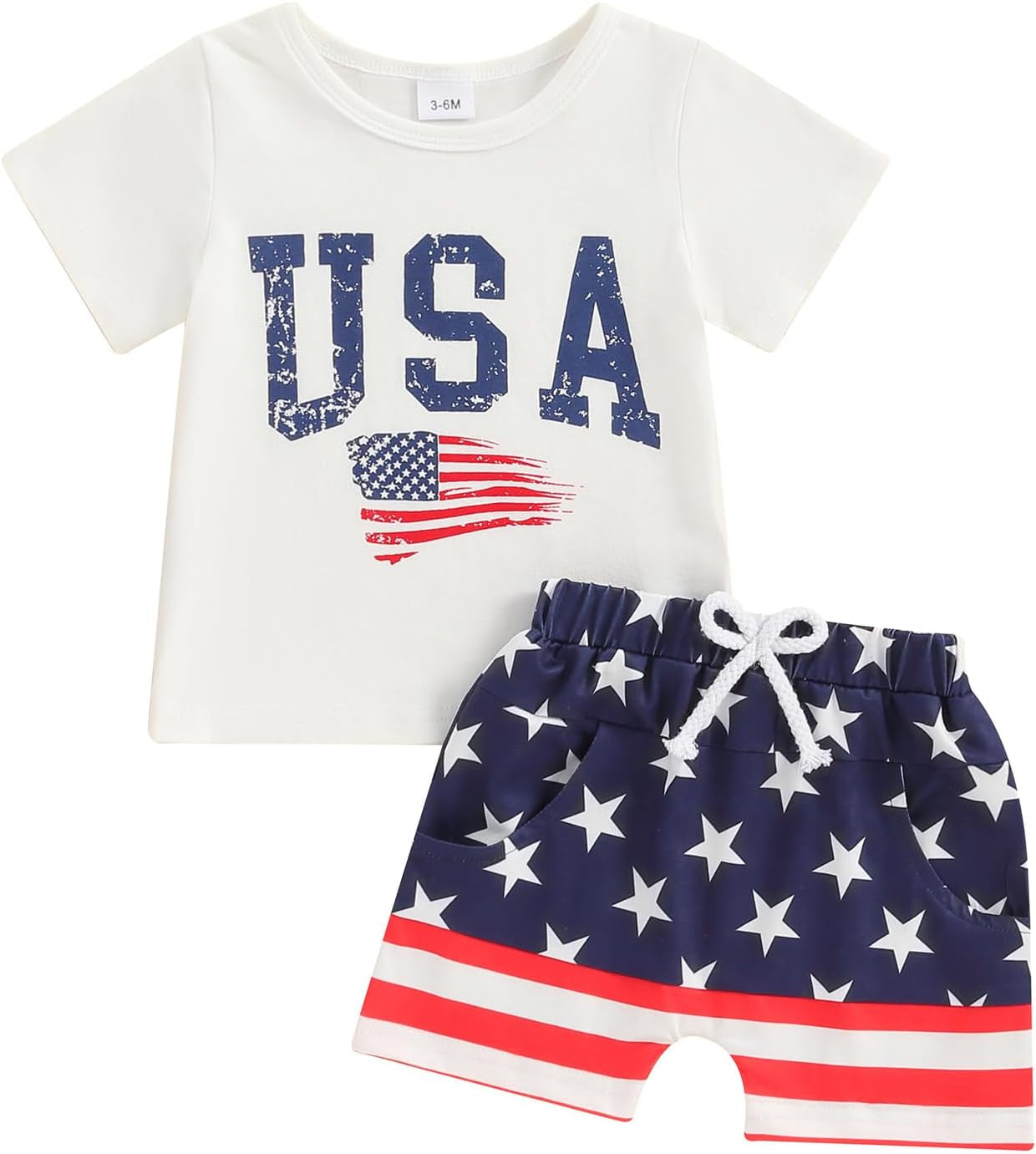 Toddler Baby Boy Summer Clothes Funny Letter T Shirt Elastic Waist Pockets Shorts Set 2 Piece Outfit