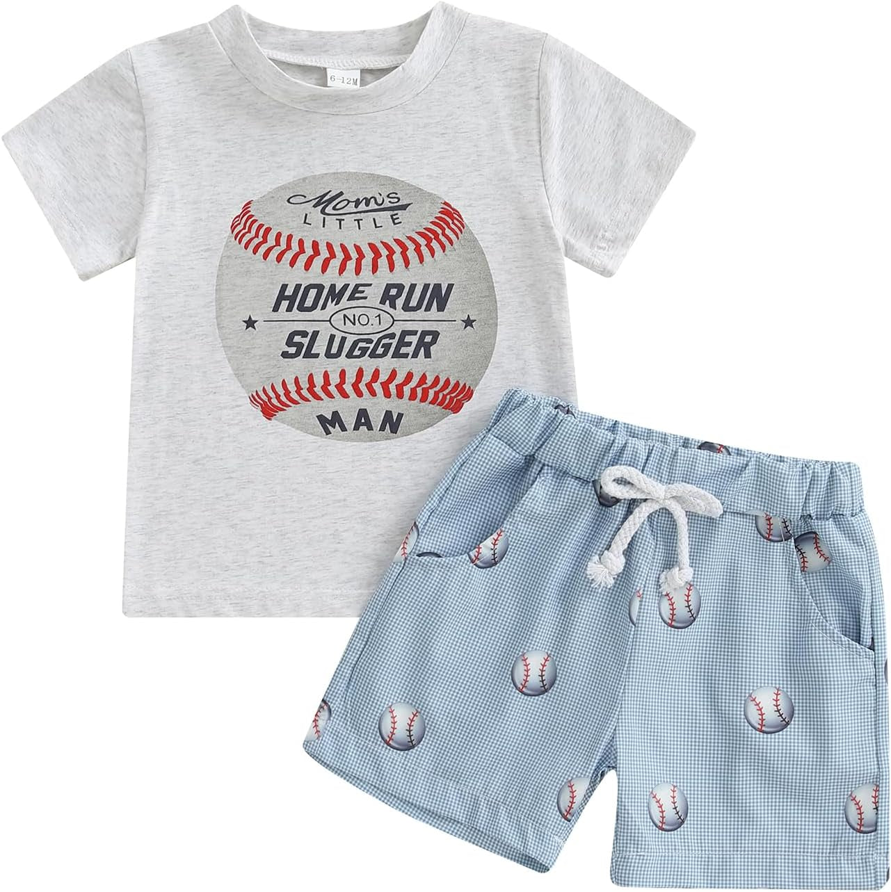 Toddler Baby Boy Summer Clothes Funny Letter T Shirt Elastic Waist Pockets Shorts Set 2 Piece Outfit