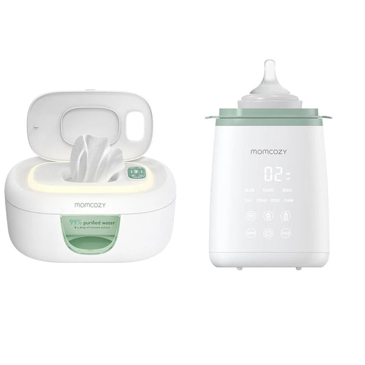 Baby Bottle Warmer, 6-In-1 Smart Temperature Control, Fast Baby Food Heater, Steam Sterilizer &  Baby Wipe Warmer with Spring Design, 4 Modes Temperature, with Night Light