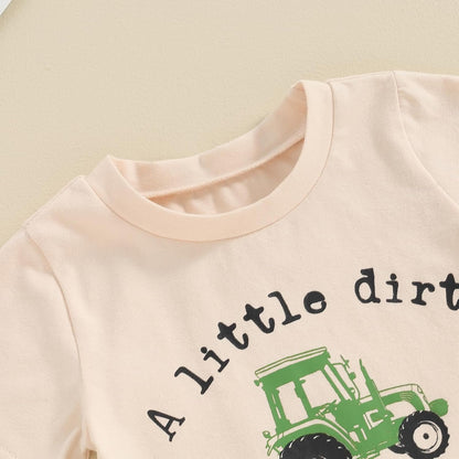 Toddler Baby Boy Summer Clothes Funny Letter T Shirt Elastic Waist Pockets Shorts Set 2 Piece Outfit