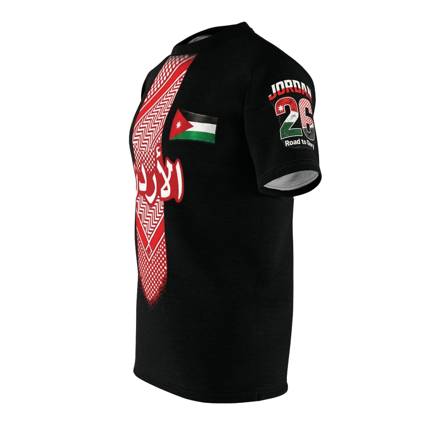 Cultural Heritage Unisex Tee - Celebrating Jordanian Pride in balck