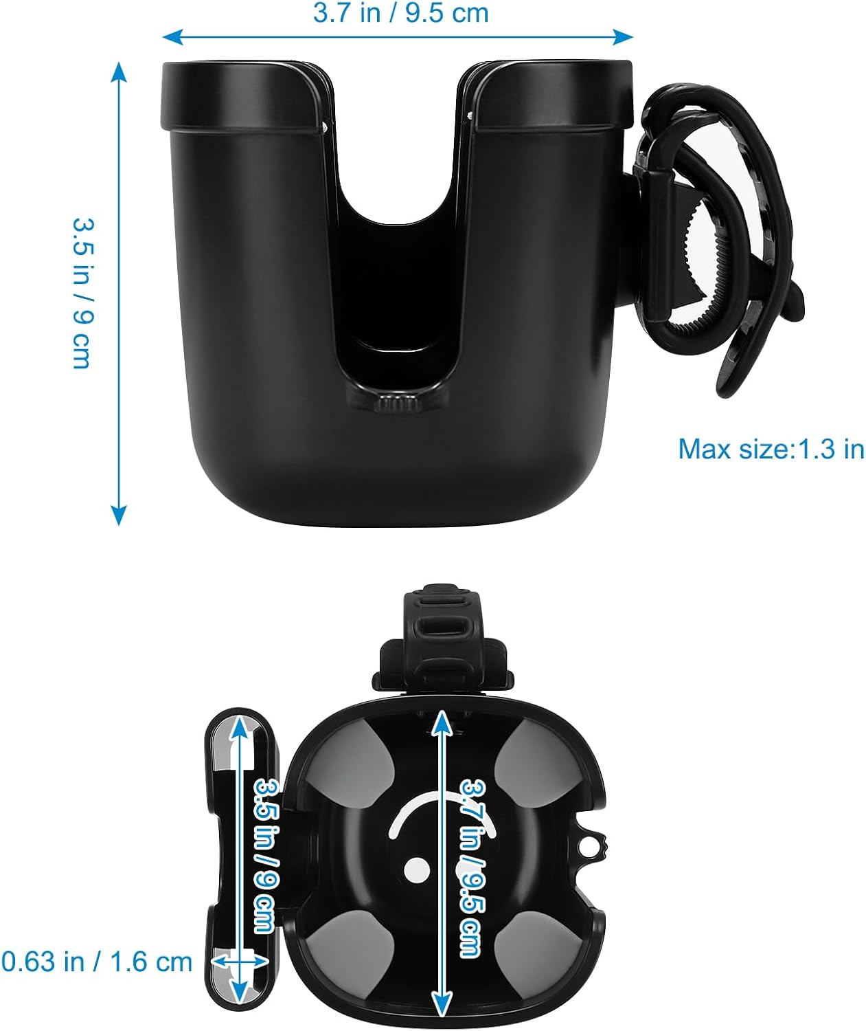 Stroller Cup Holder, Bike Cup Holder, Universal Cup Phone Holder for Uppababy Nuna Doona Strollers, Cup Holder for Stroller, Bike, Wheelchair, Walker