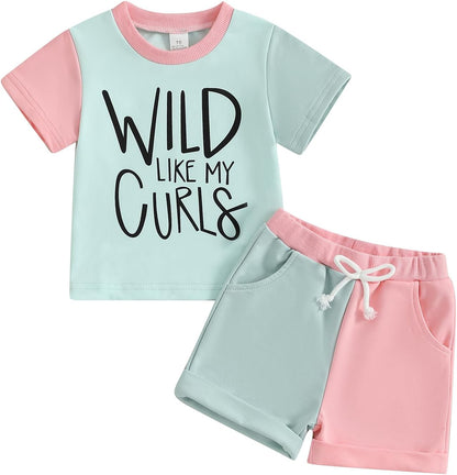 The 'Tiny Trendsetter' Contrast Short Set