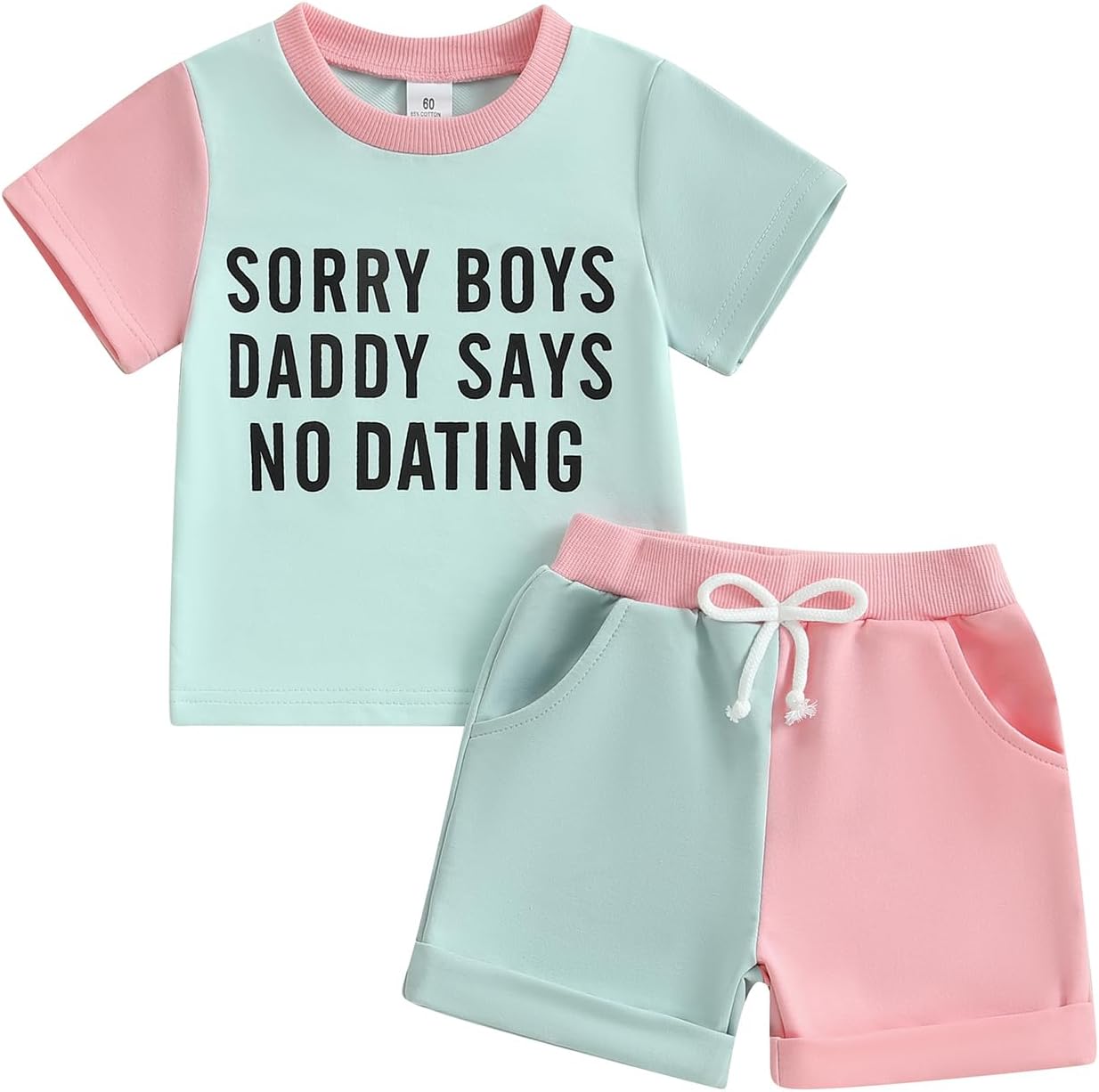 The 'Tiny Trendsetter' Contrast Short Set