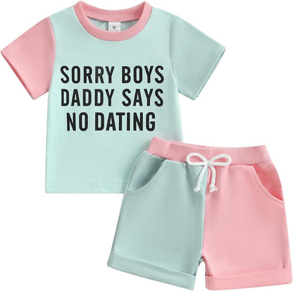 The 'Tiny Trendsetter' Contrast Short Set