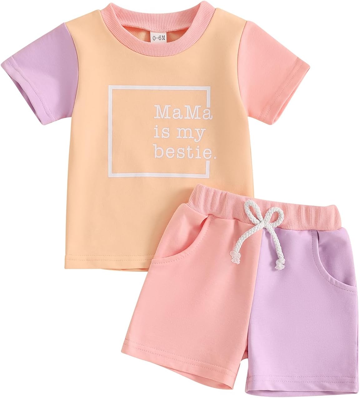 The 'Tiny Trendsetter' Contrast Short Set