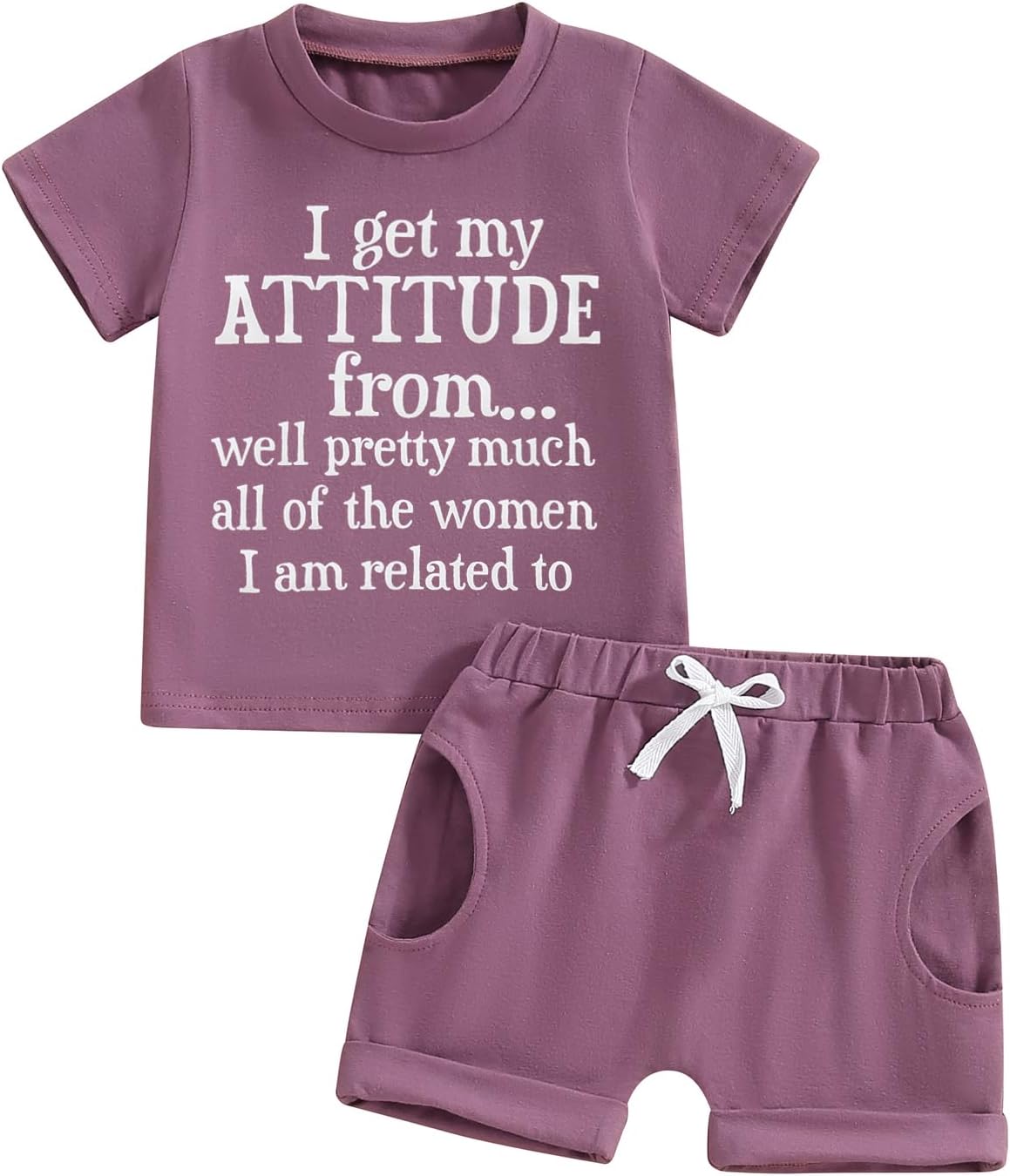 The 'Tiny Trendsetter' Contrast Short Set