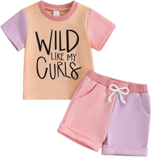 The 'Tiny Trendsetter' Contrast Short Set