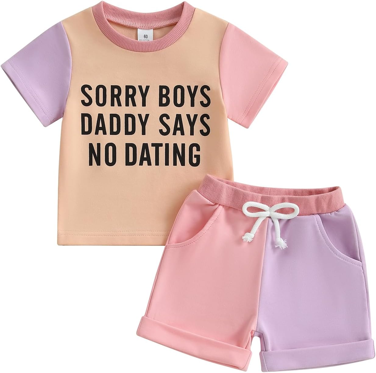 The 'Tiny Trendsetter' Contrast Short Set