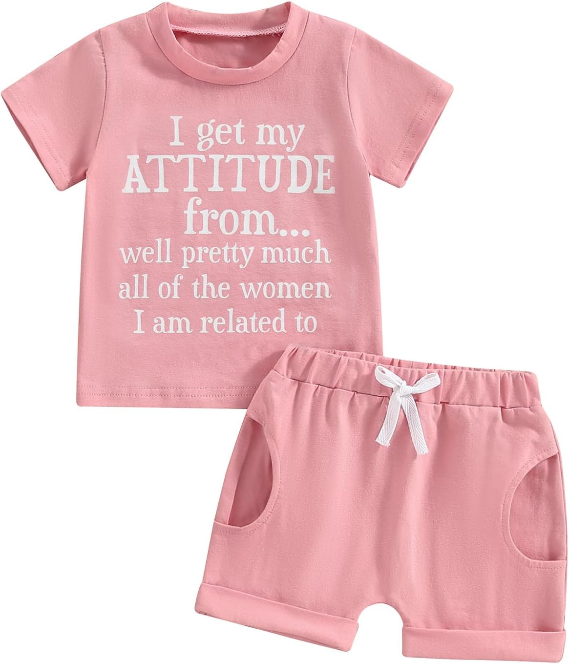 The 'Tiny Trendsetter' Contrast Short Set