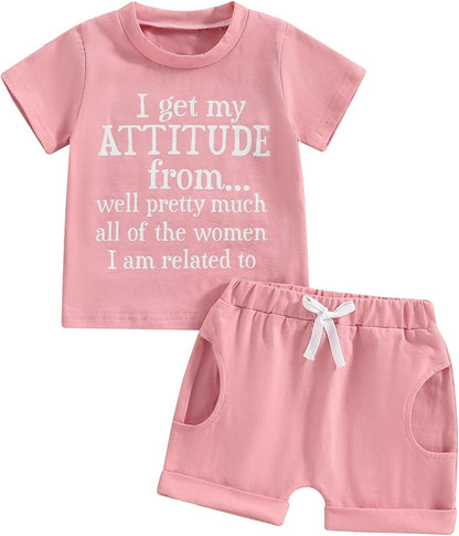 The 'Tiny Trendsetter' Contrast Short Set
