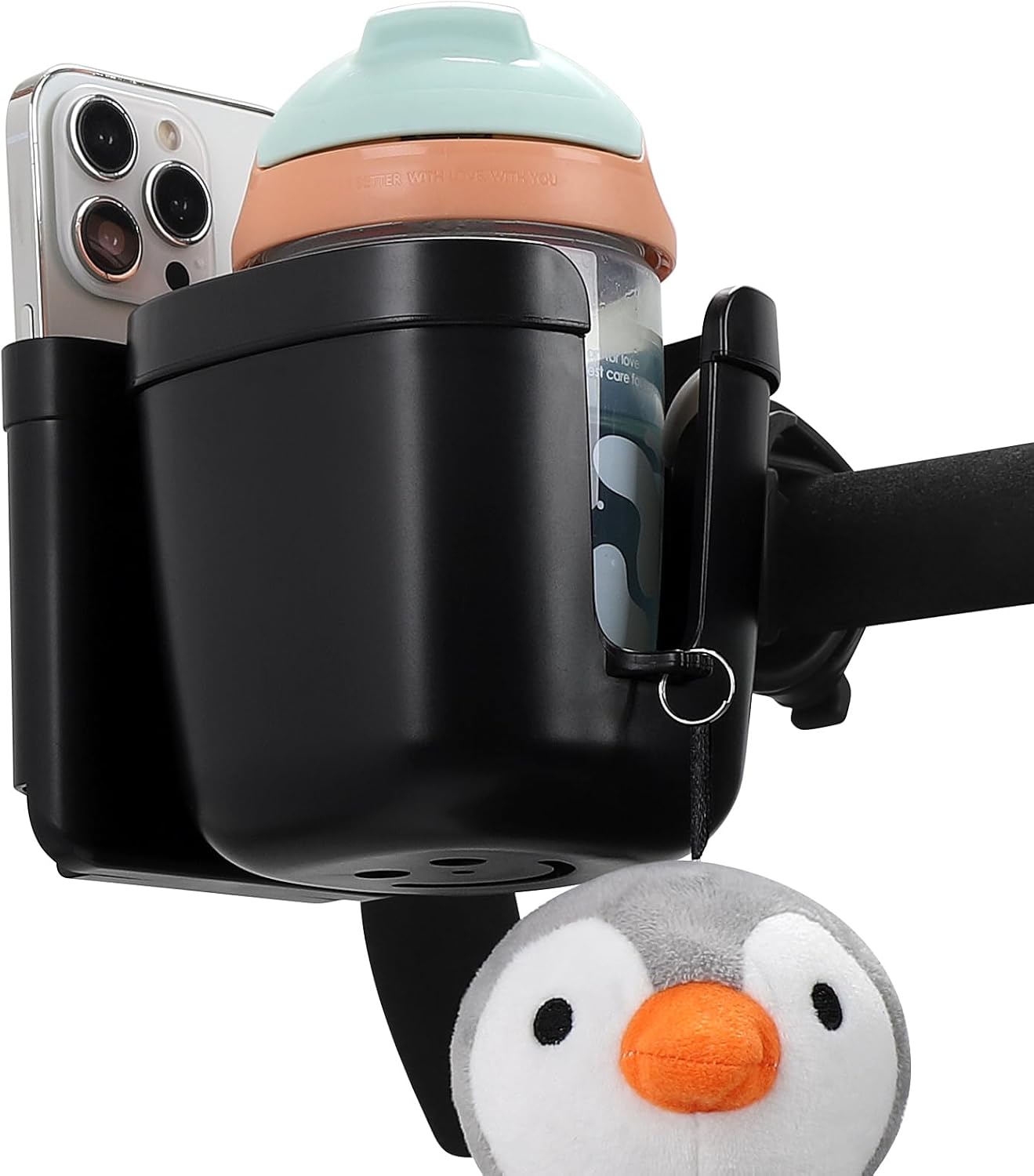 Stroller Cup Holder, Bike Cup Holder, Universal Cup Phone Holder for Uppababy Nuna Doona Strollers, Cup Holder for Stroller, Bike, Wheelchair, Walker