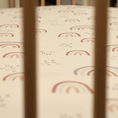 2-Pack Ultra Soft Fitted Microfiber Crib Sheets for Newborn Baby Boys Girls 28" X 52", Rainbows