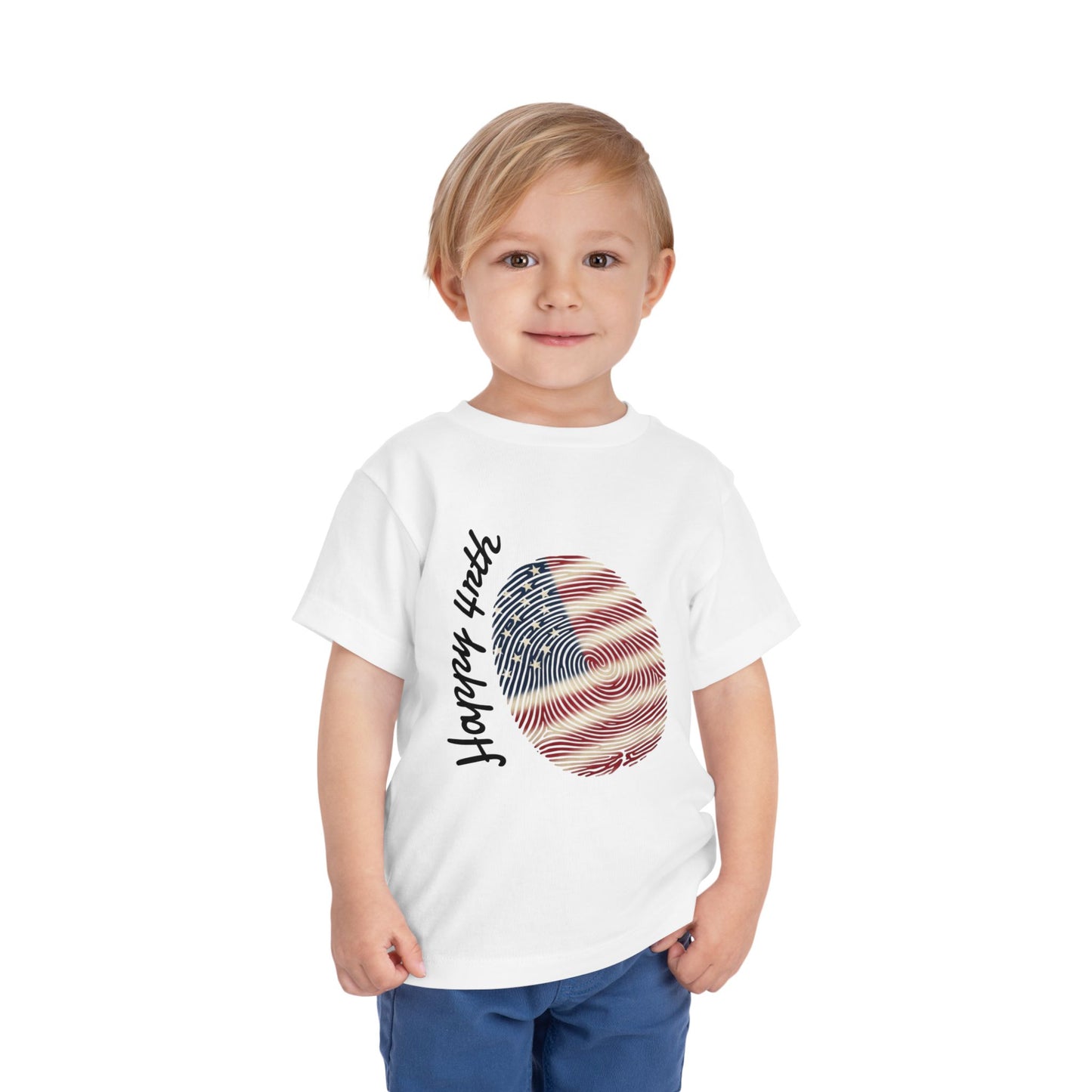 Happy 4th Fingerprint American Flag (Unisex)