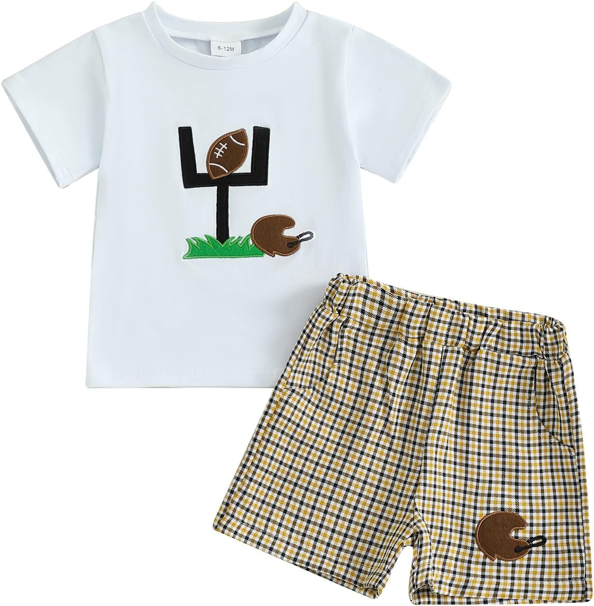 Toddler Baby Boy Summer Clothes Funny Letter T Shirt Elastic Waist Pockets Shorts Set 2 Piece Outfit