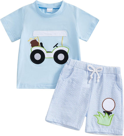 Toddler Baby Boy Summer Clothes Funny Letter T Shirt Elastic Waist Pockets Shorts Set 2 Piece Outfit