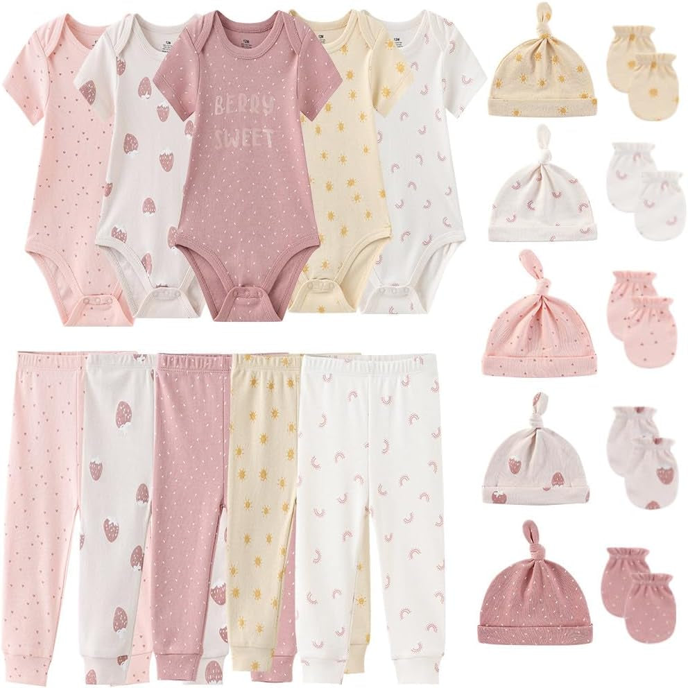 Unisex Baby Layette Essentials Giftset Clothing Set 19-Piece for Newborn Baby