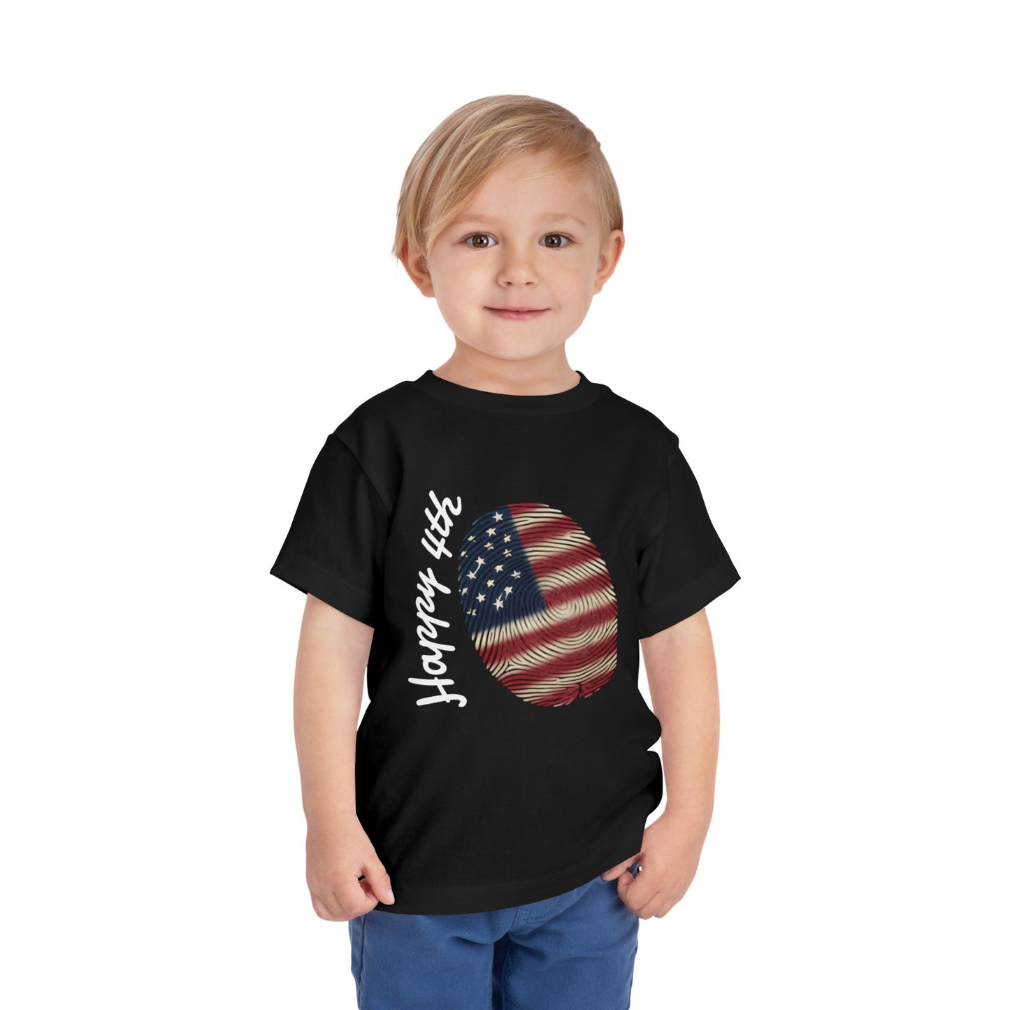Happy 4th Fingerprint American Flag (Unisex)