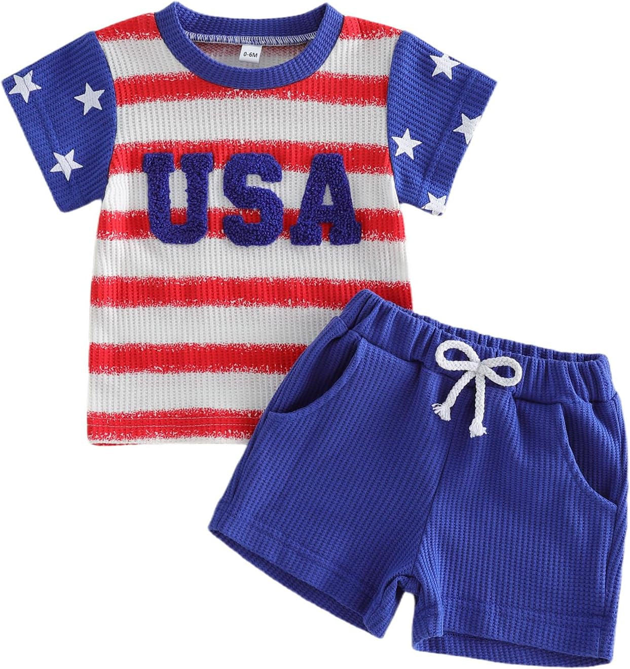 Toddler Baby Boy Summer Clothes Funny Letter T Shirt Elastic Waist Pockets Shorts Set 2 Piece Outfit