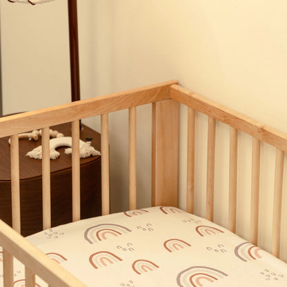 2-Pack Ultra Soft Fitted Microfiber Crib Sheets for Newborn Baby Boys Girls 28" X 52", Rainbows