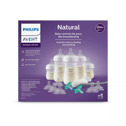 Phillips Avent Natural Baby Bottle with Natural Response Nipple Newborn Gift Set - 17Pc