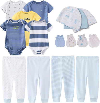 Unisex Baby Layette Essentials Giftset Clothing Set 19-Piece for Newborn Baby