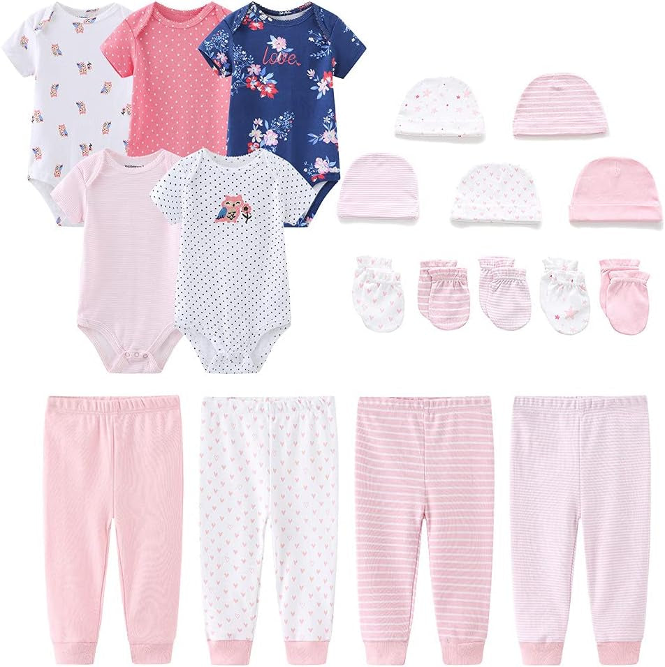 Unisex Baby Layette Essentials Giftset Clothing Set 19-Piece for Newborn Baby