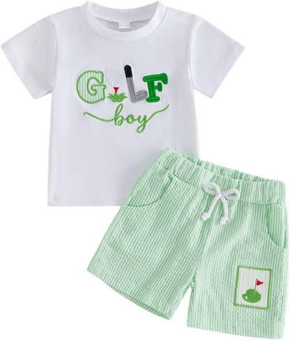 Toddler Baby Boy Summer Clothes Funny Letter T Shirt Elastic Waist Pockets Shorts Set 2 Piece Outfit