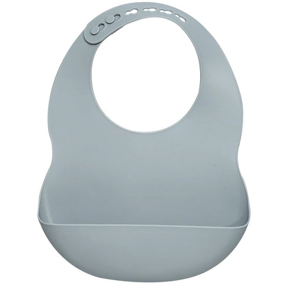 Muslinlife Newborn Baby Silicone Feeding Tableware Waterproof Baby Bibs for Toddler Breakfast Feedings