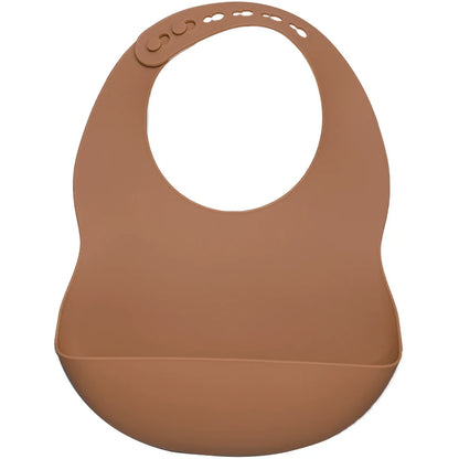 Muslinlife Newborn Baby Silicone Feeding Tableware Waterproof Baby Bibs for Toddler Breakfast Feedings