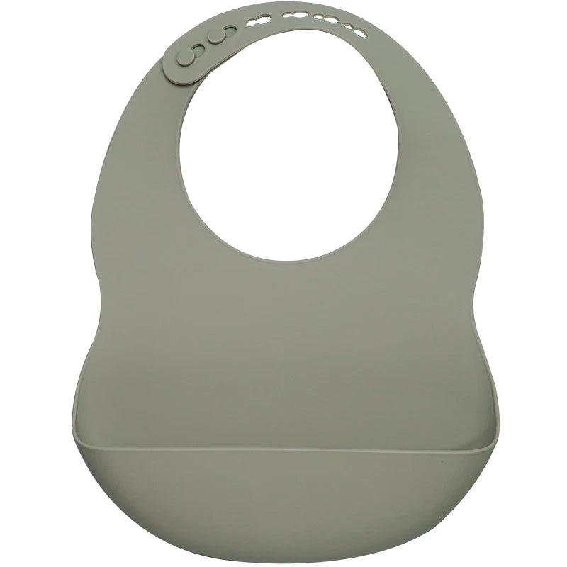 Muslinlife Newborn Baby Silicone Feeding Tableware Waterproof Baby Bibs for Toddler Breakfast Feedings