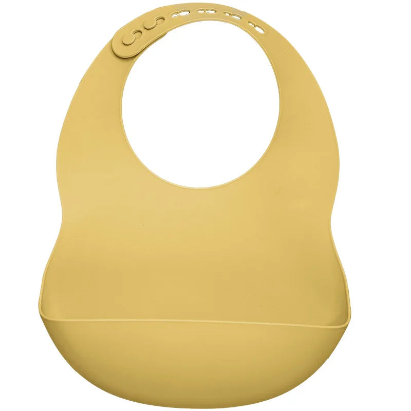 Muslinlife Newborn Baby Silicone Feeding Tableware Waterproof Baby Bibs for Toddler Breakfast Feedings