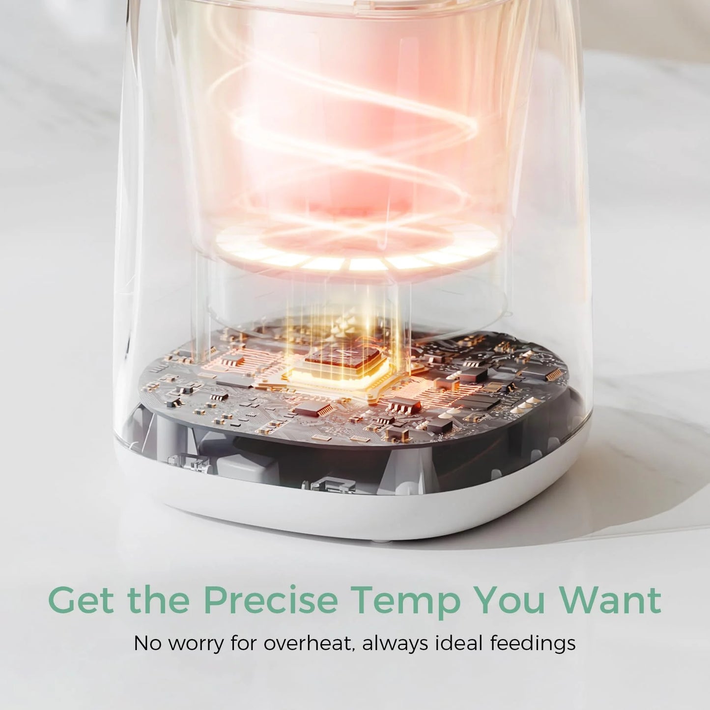 Baby Bottle Warmer, 6-In-1 Smart Temperature Control, Fast Baby Food Heater, Steam Sterilizer &  Breastmilk Storage Bags, Temp-Sensing Discoloration Milk Storage Bags, 180Ml/120 Count