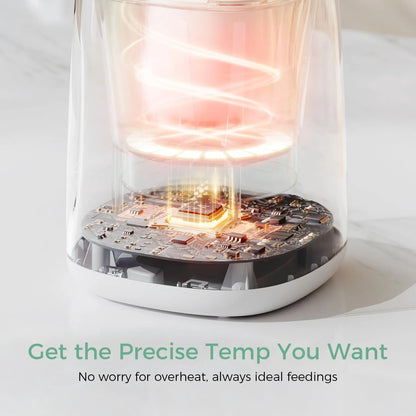 Baby Bottle Warmer, 6-In-1 Smart Temperature Control, Fast Baby Food Heater, Steam Sterilizer &  Breastmilk Storage Bags, Temp-Sensing Discoloration Milk Storage Bags, 180Ml/120 Count