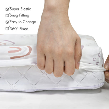 2-Pack Ultra Soft Fitted Microfiber Crib Sheets for Newborn Baby Boys Girls 28" X 52", Rainbows