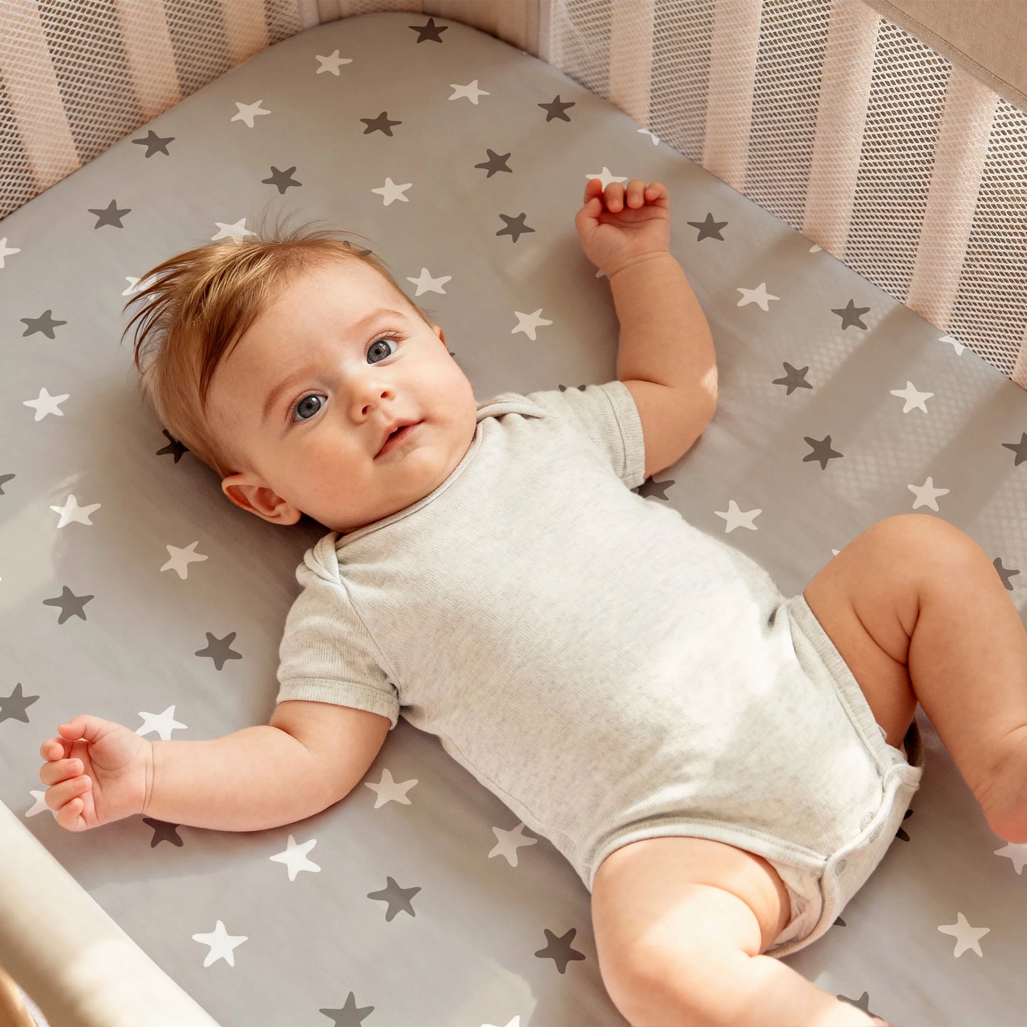 2-Pack Ultra Soft Fitted Microfiber Crib Sheets for Newborn Baby Boys Girls 28" X 52", Rainbows