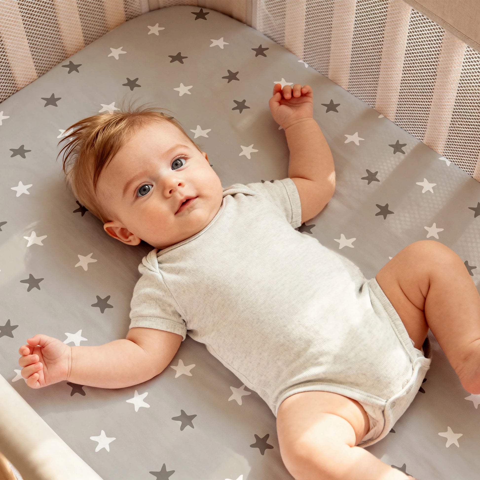 2-Pack Ultra Soft Fitted Microfiber Crib Sheets for Newborn Baby Boys Girls 28" X 52", Rainbows