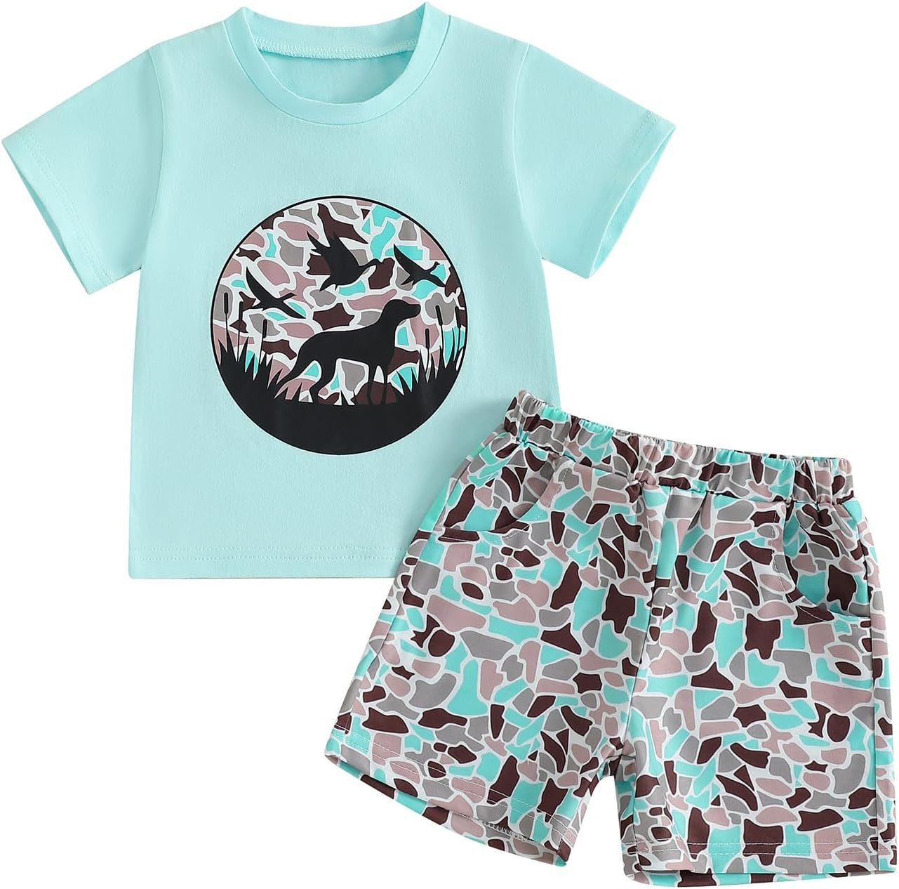 Toddler Baby Boy Summer Clothes Funny Letter T Shirt Elastic Waist Pockets Shorts Set 2 Piece Outfit