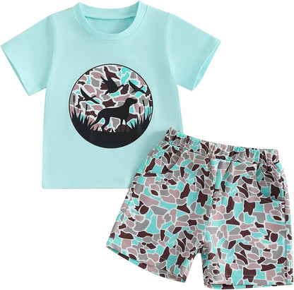 Toddler Baby Boy Summer Clothes Funny Letter T Shirt Elastic Waist Pockets Shorts Set 2 Piece Outfit