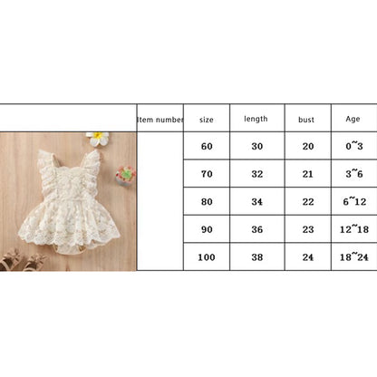 Lioraitiin Lace Blossom: Off-Shoulder Floral Bodysuit for Baby Girls 0–24M
