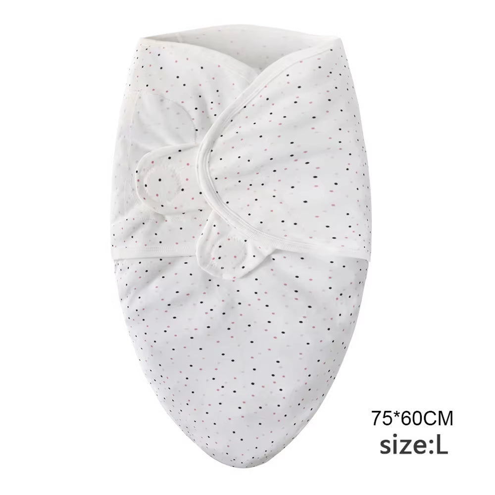 Baby Blanket Hat Set Cartoon Printed Cotton Newborn Swaddle Adjustable Infant Sleeping Swaddle Wraps All Seasons 0-6 Months