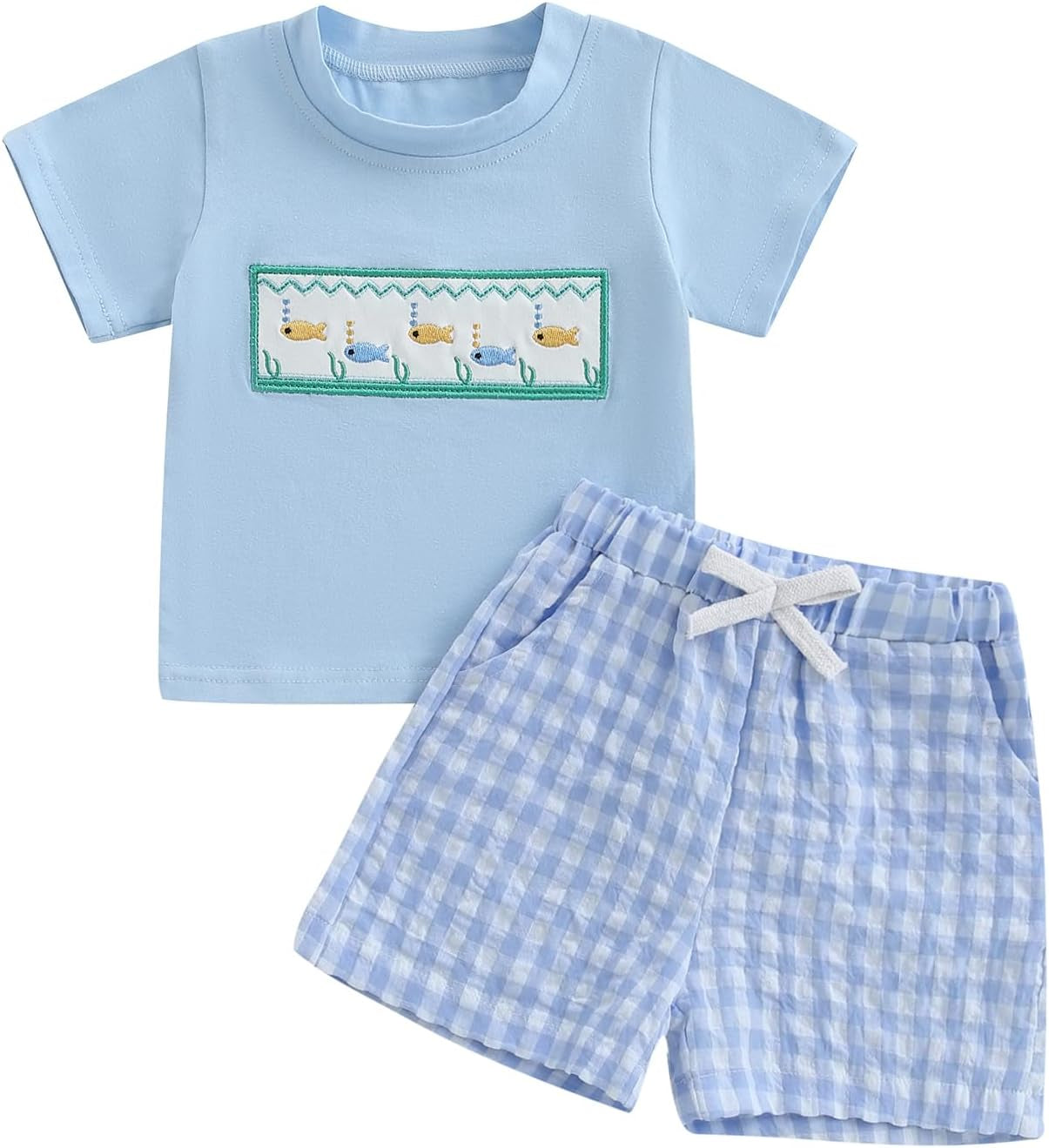 Toddler Baby Boy Summer Clothes Funny Letter T Shirt Elastic Waist Pockets Shorts Set 2 Piece Outfit